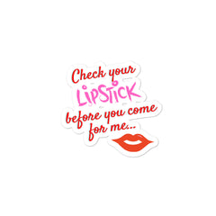 Check Your Lipstick Bubble-Free Stickers