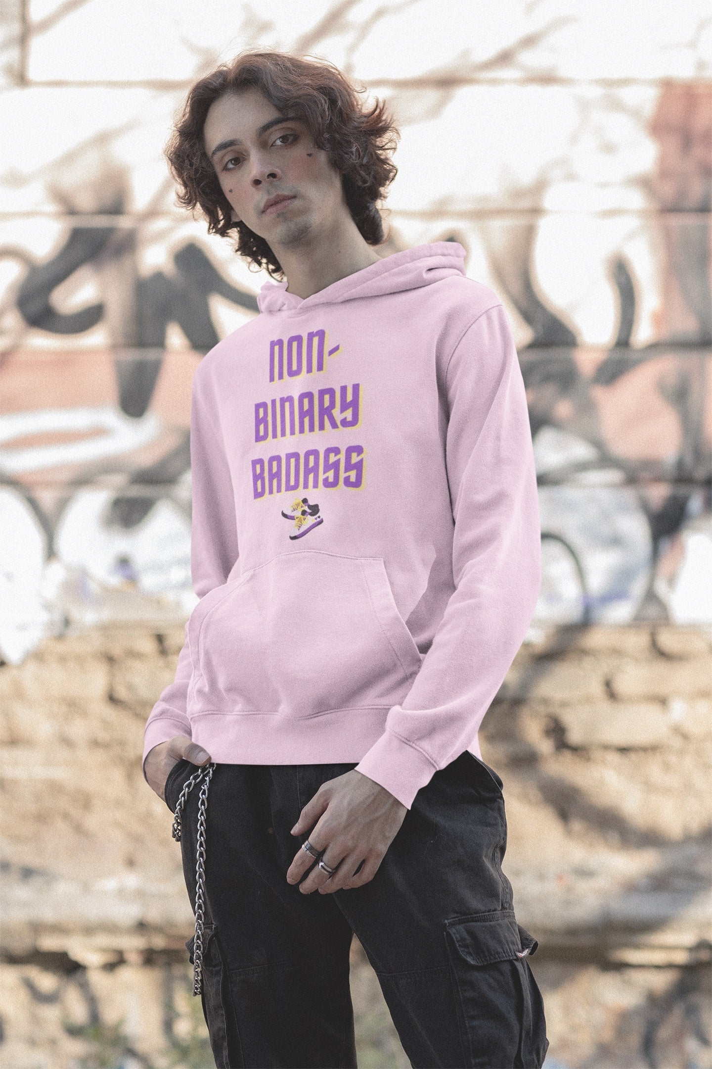 Non-Binary Badass Unisex Hoodie