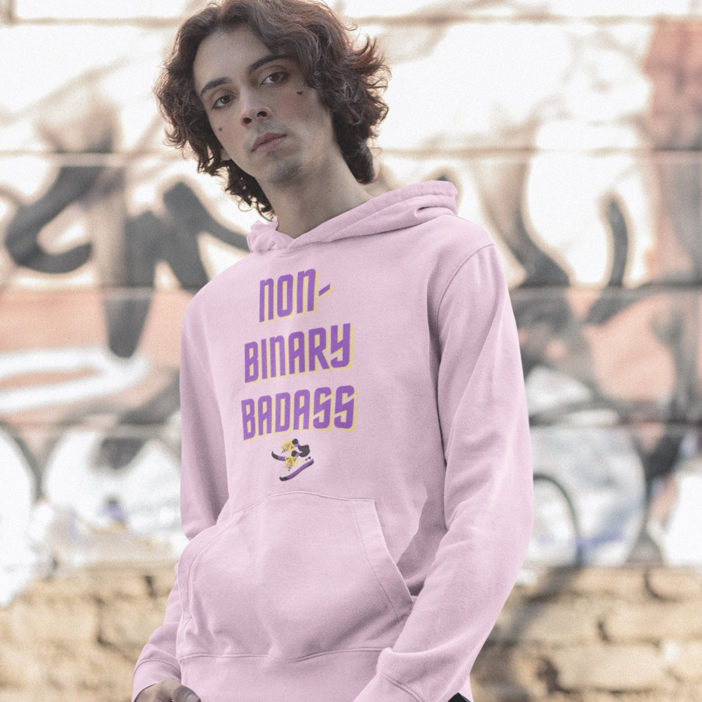 Non-Binary Badass Unisex Hoodie