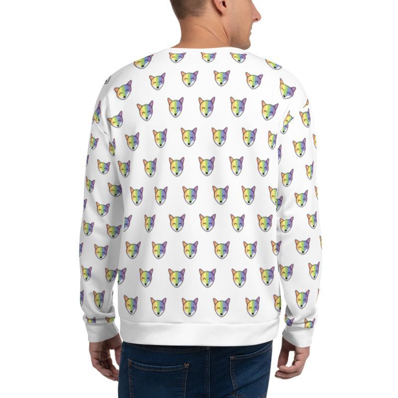 Rainbow Fox All-Over Sweatshirt