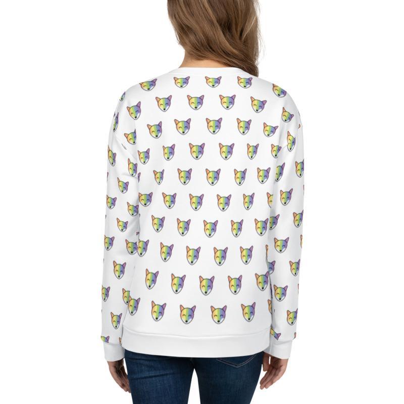 Rainbow Fox All-Over Sweatshirt