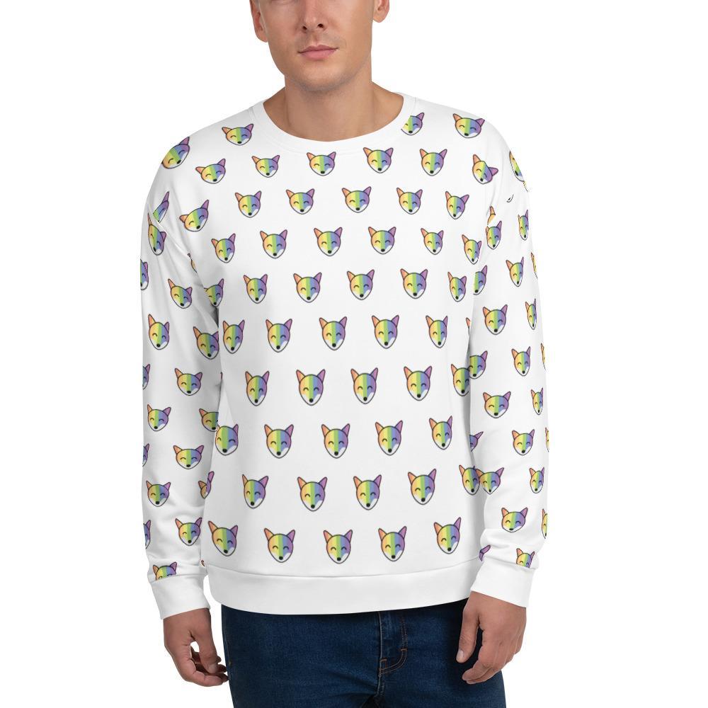 Rainbow Fox All-Over Sweatshirt