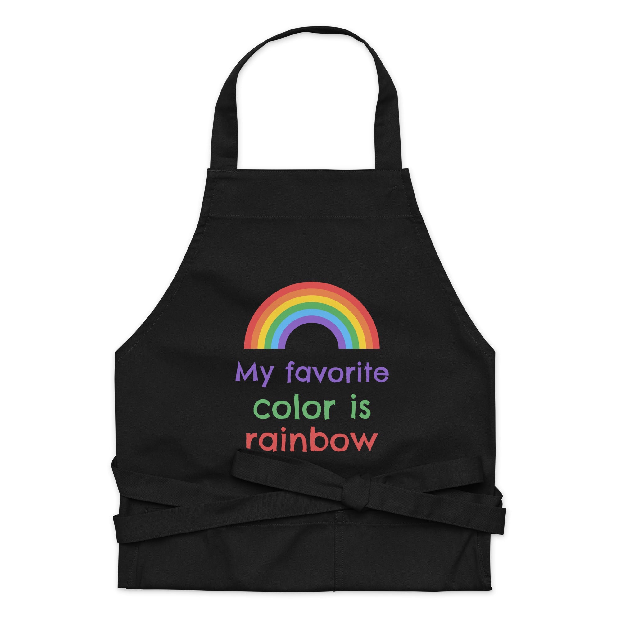 My Favourite Color Is Rainbow Organic Cotton Apron
