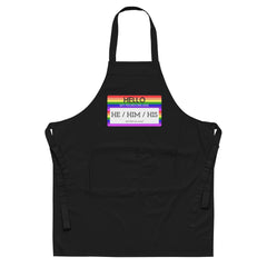 Hello My Pronouns Are He / Him / His Organic Cotton Apron