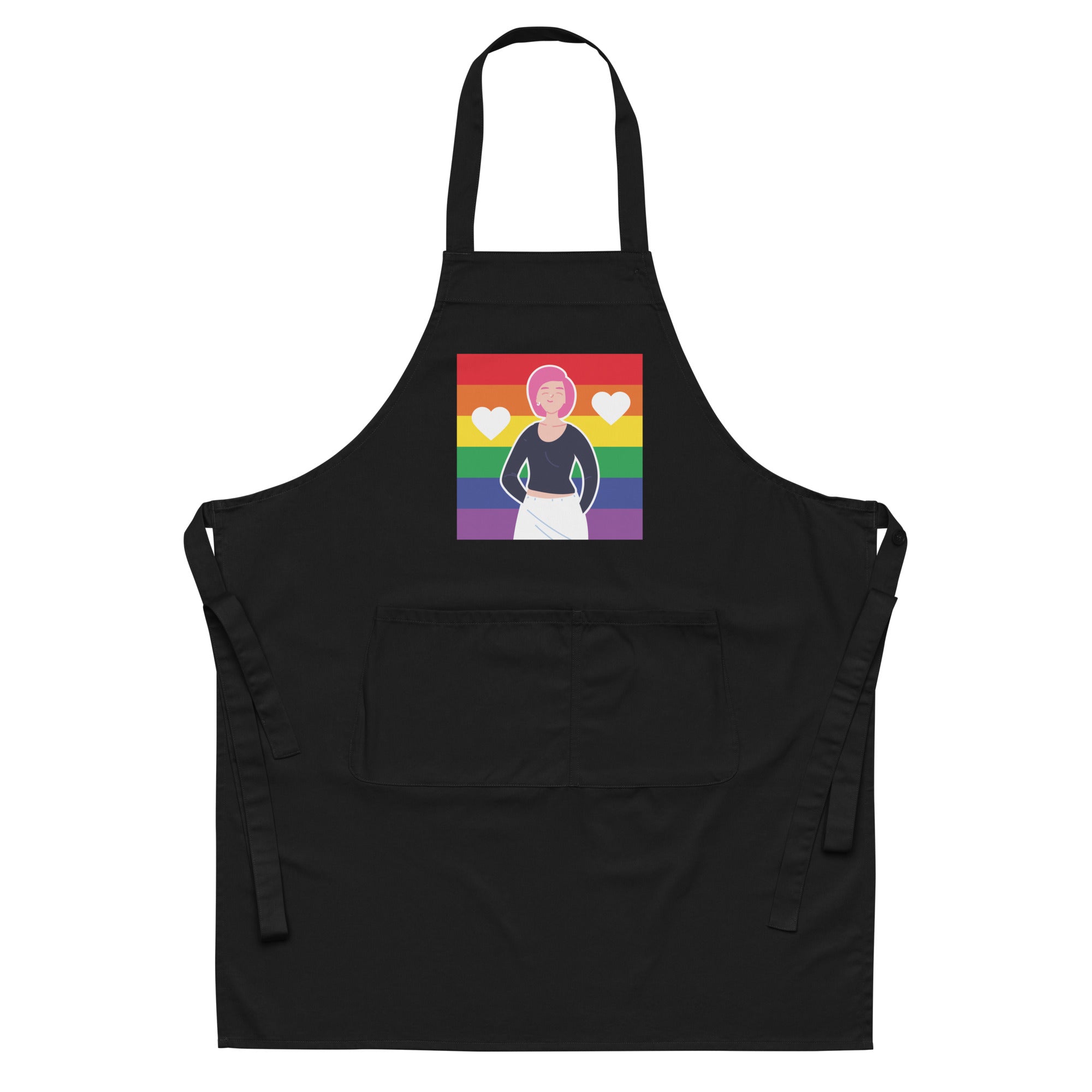 Queer Love Is Love Is Love Organic Cotton Apron