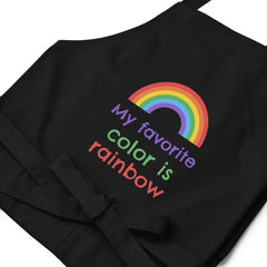 My Favourite Color Is Rainbow Organic Cotton Apron