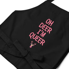 Oh Deer I'm Queer Organic Cotton Apron