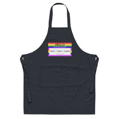 Hello My Pronouns Are They / Them / Theirs Organic Cotton Apron