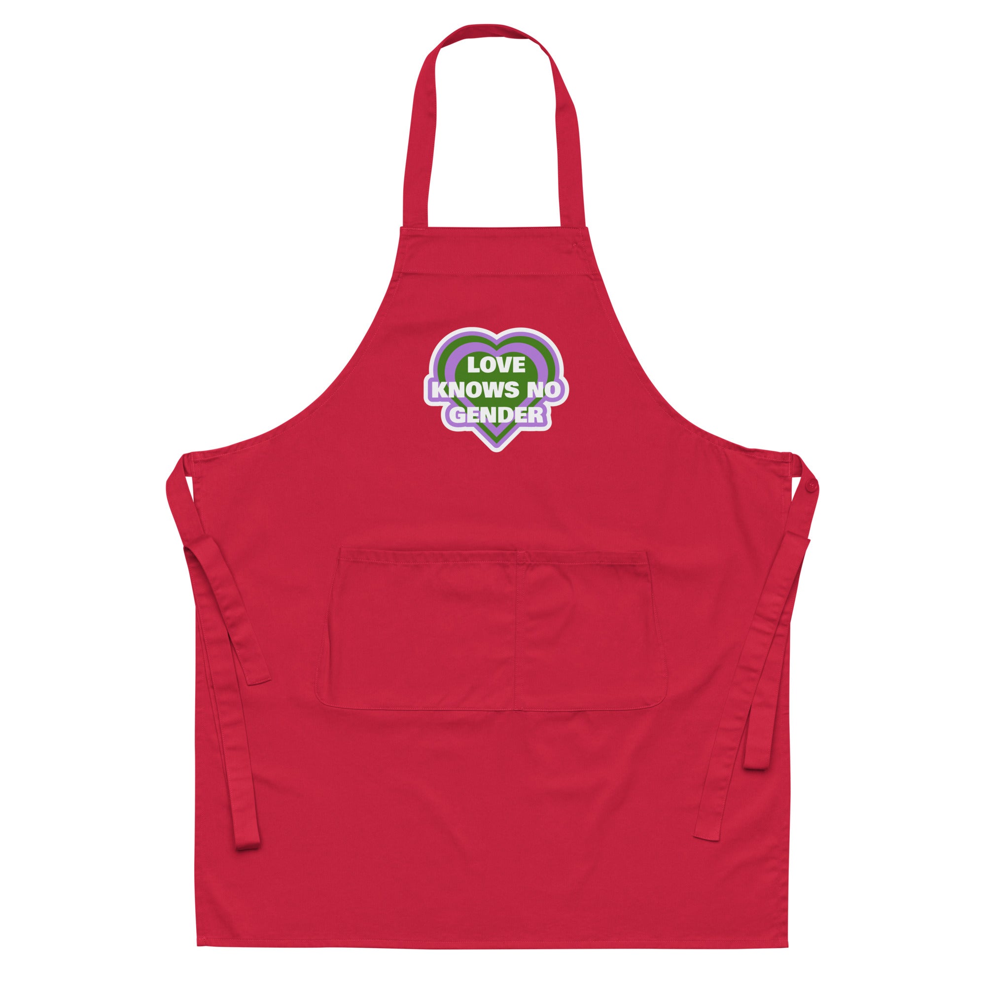 Love Knows No Gender Genderqueer Organic Cotton Apron
