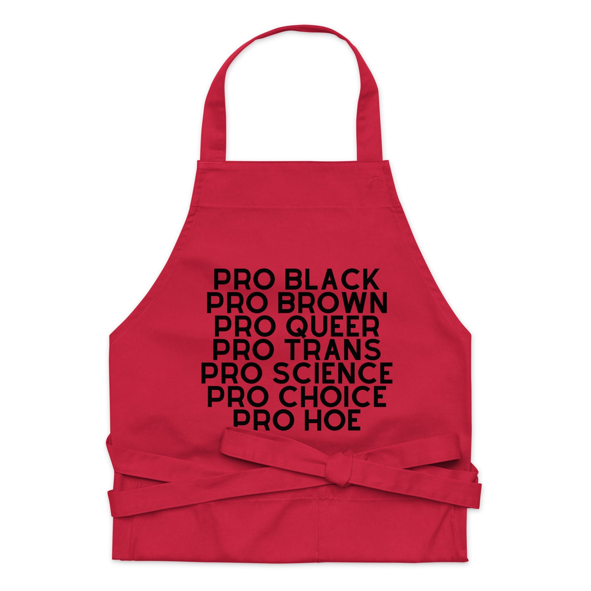 Pro Hoe (Black Text) Organic Cotton Apron