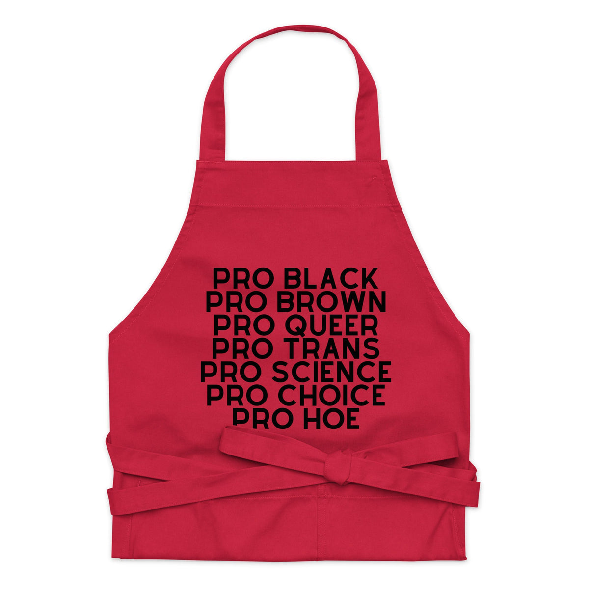 Pro Hoe (Black Text) Organic Cotton Apron