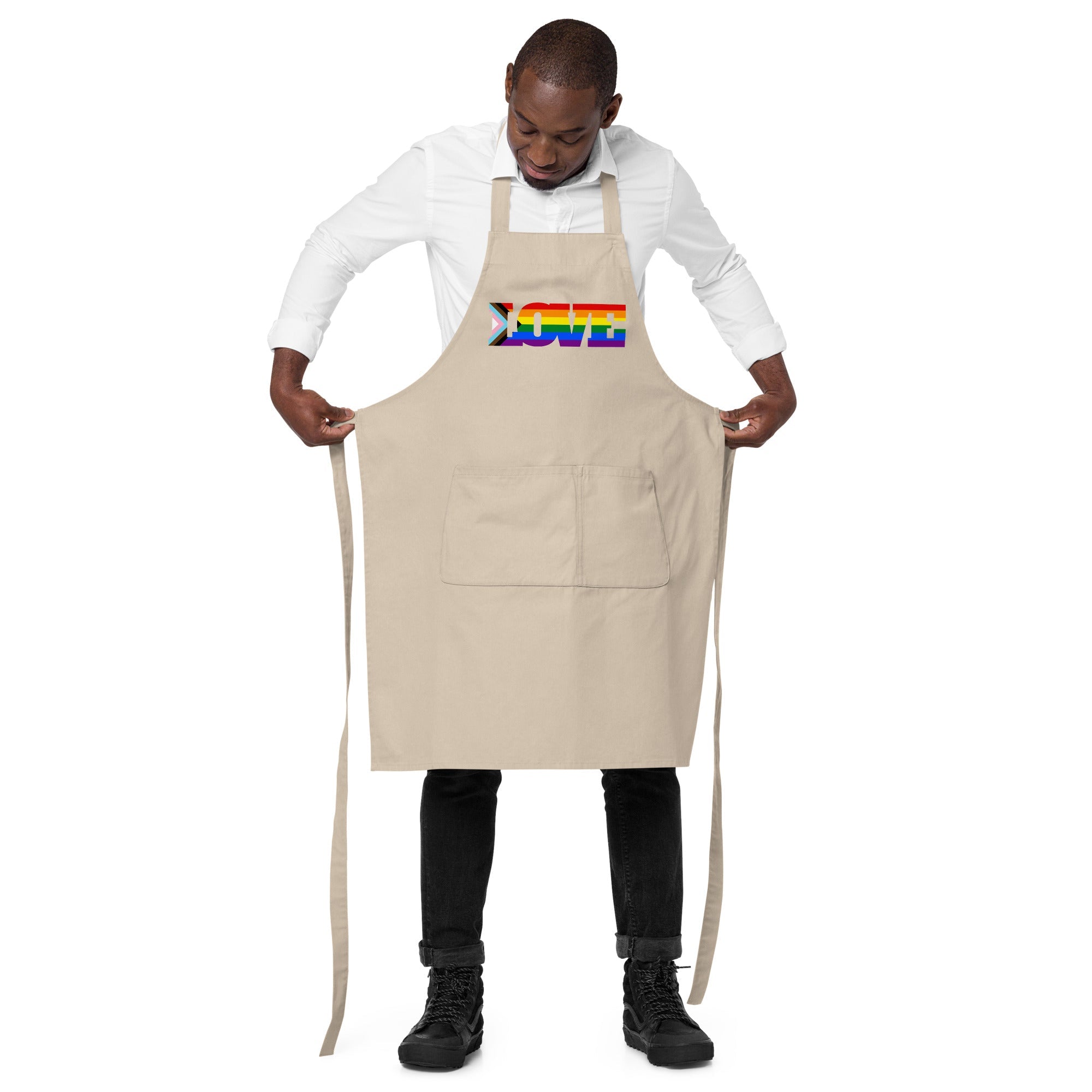 Progress LGBT Love Organic Cotton Apron