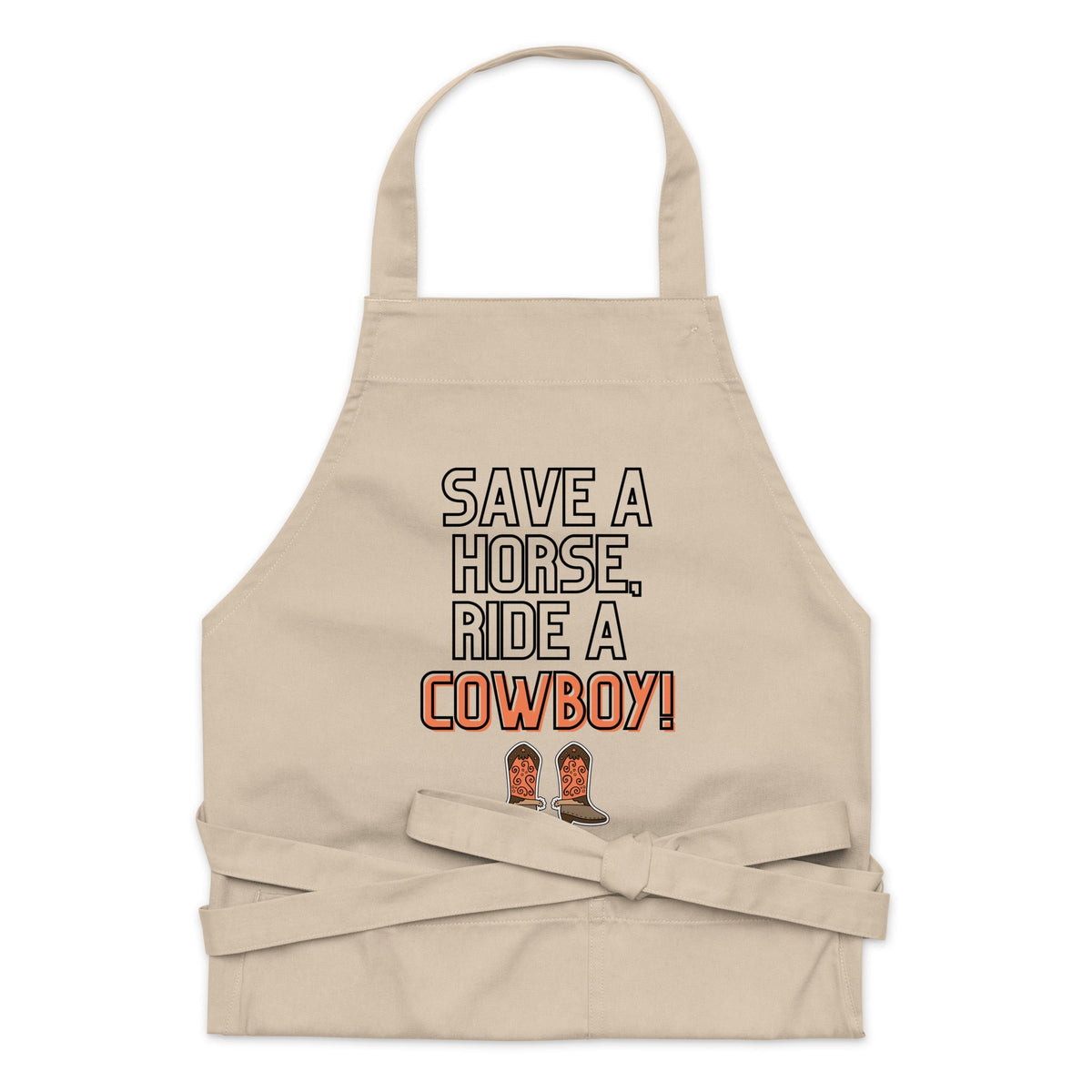 Save A Horse Ride A Cowboy Organic Cotton Apron