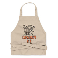 Save A Horse Ride A Cowboy Organic Cotton Apron