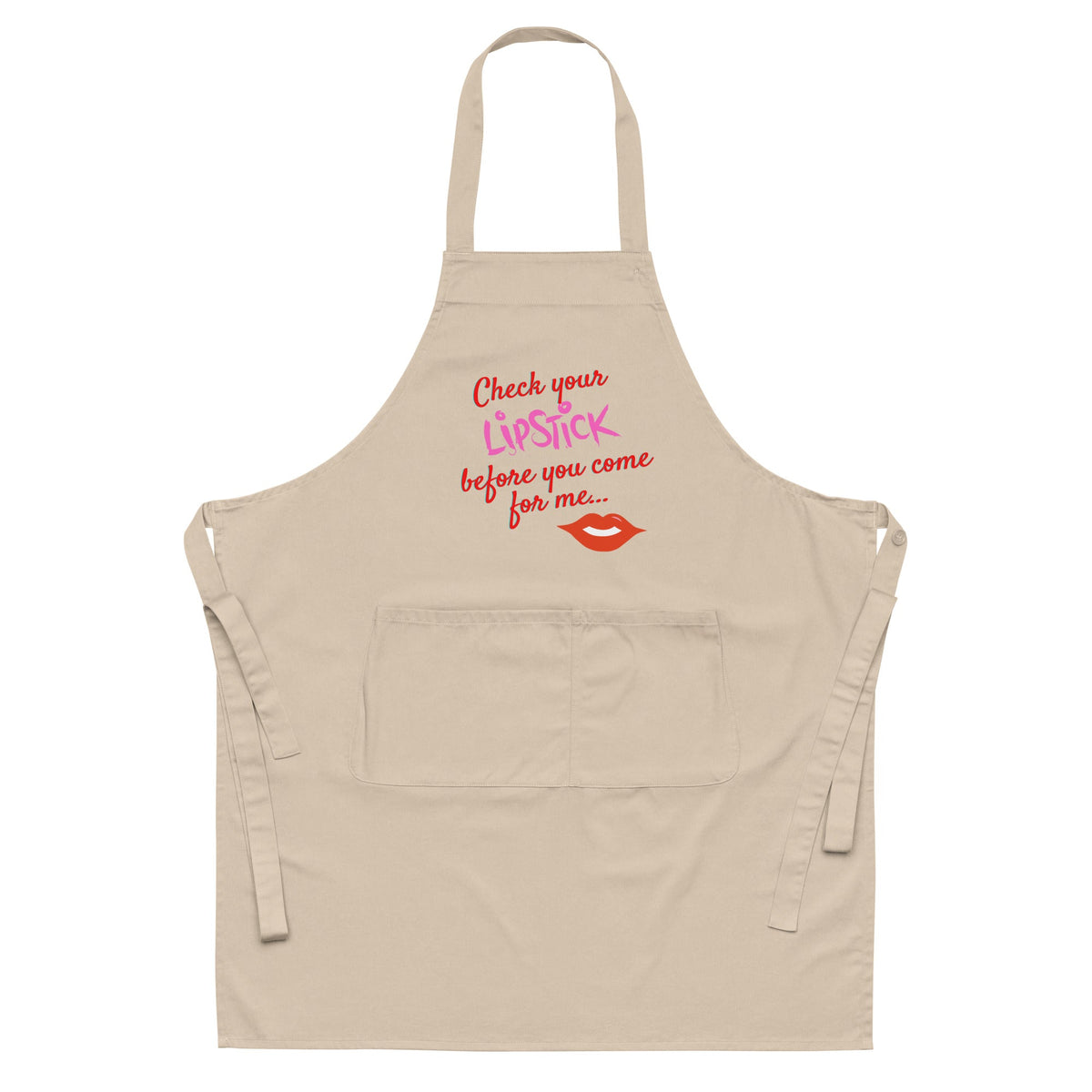 Check Your Lipstick Organic Cotton Apron