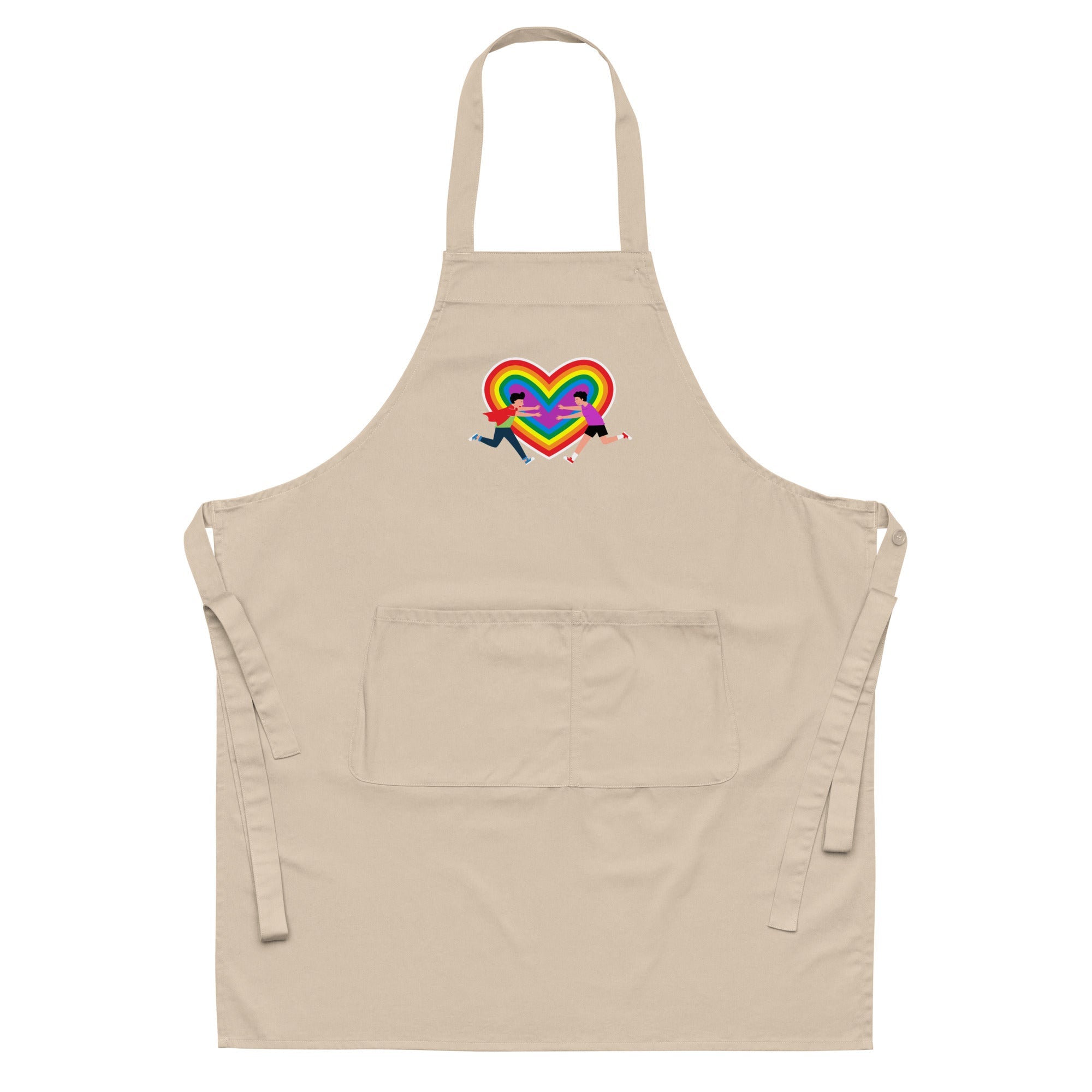 Gay Couple Organic Cotton Apron