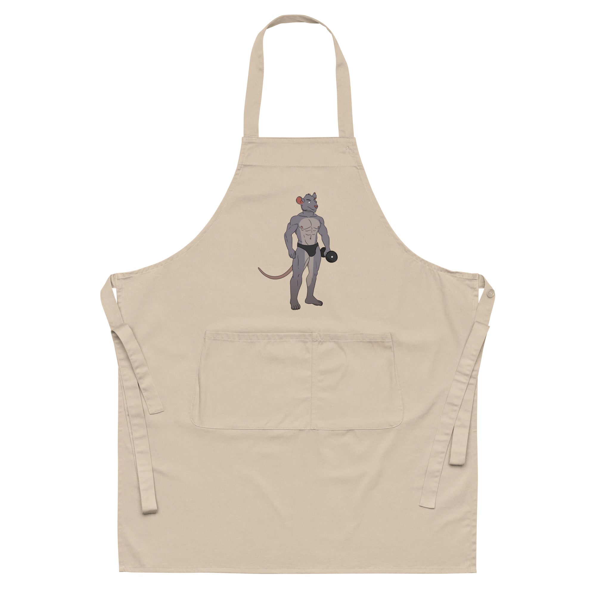Gay Gym Rat Organic Cotton Apron