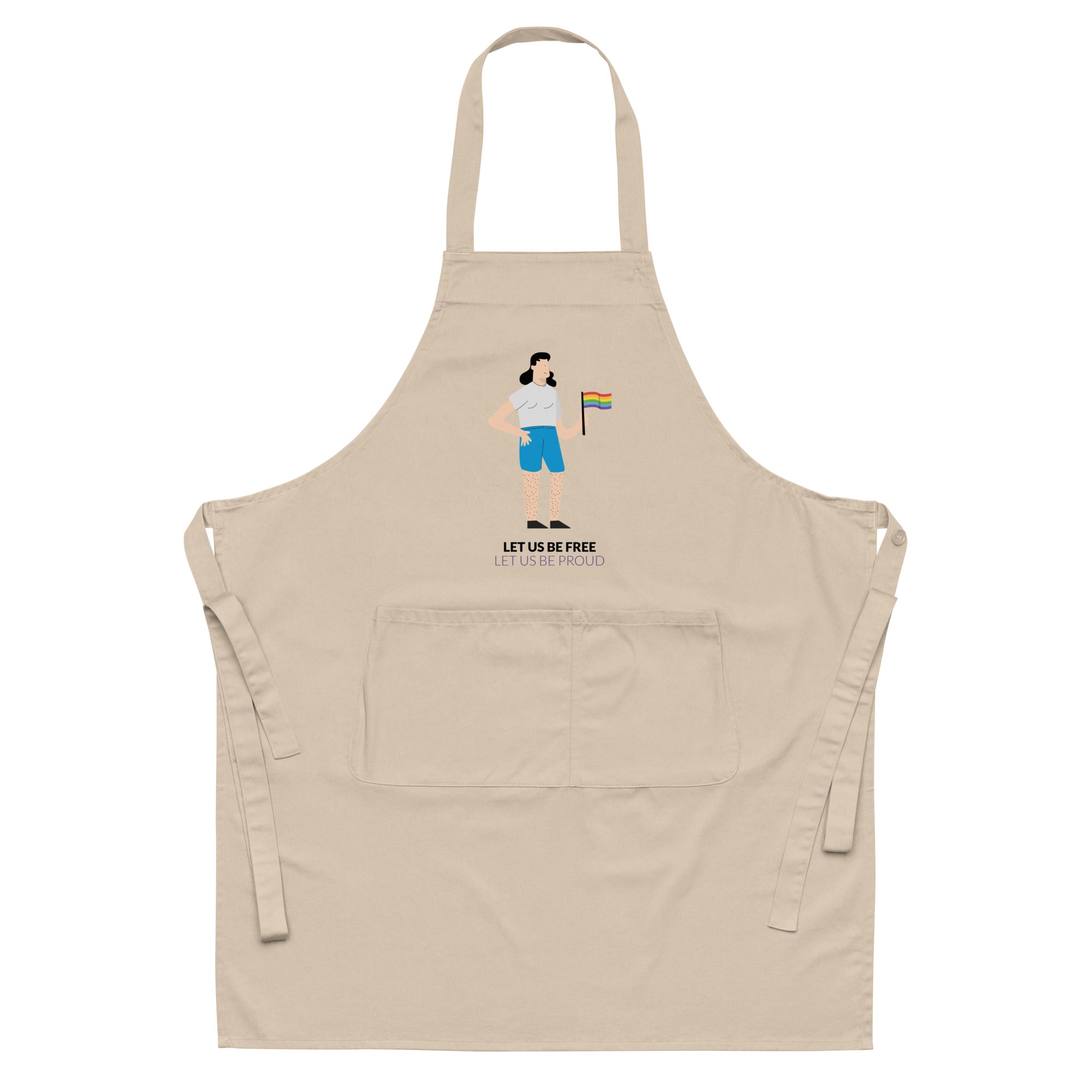 Let Us Be Free Let Us Be Proud Organic Cotton Apron