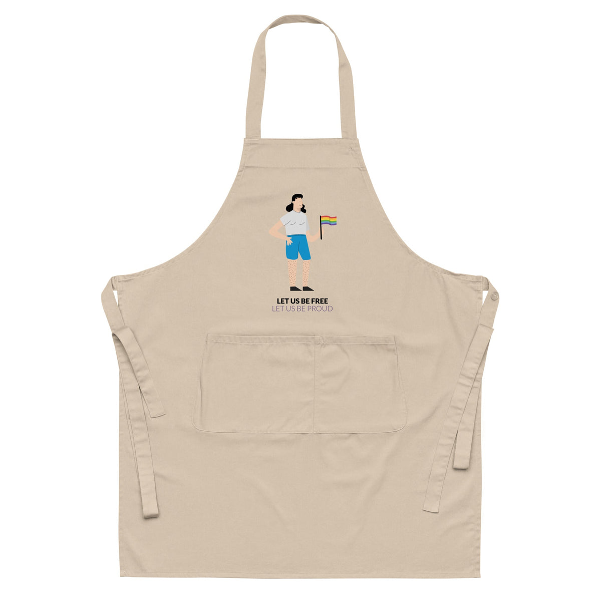 Let Us Be Free Let Us Be Proud Organic Cotton Apron