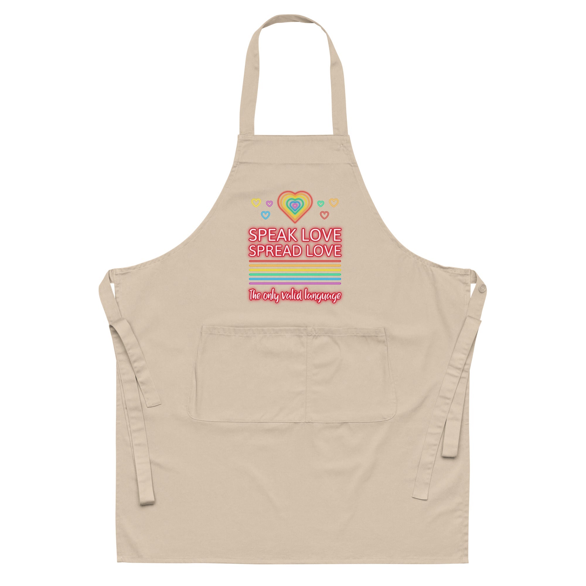 Speak Love Spread Love Organic Cotton Apron