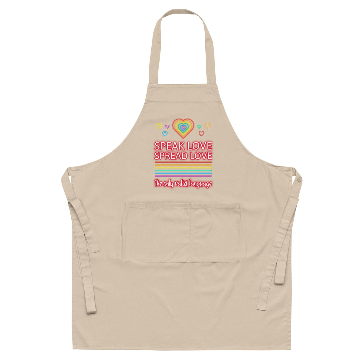Speak Love Spread Love Organic Cotton Apron
