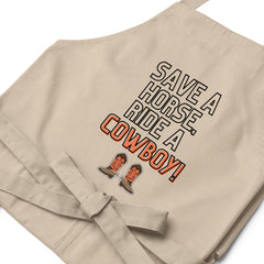 Save A Horse Ride A Cowboy Organic Cotton Apron