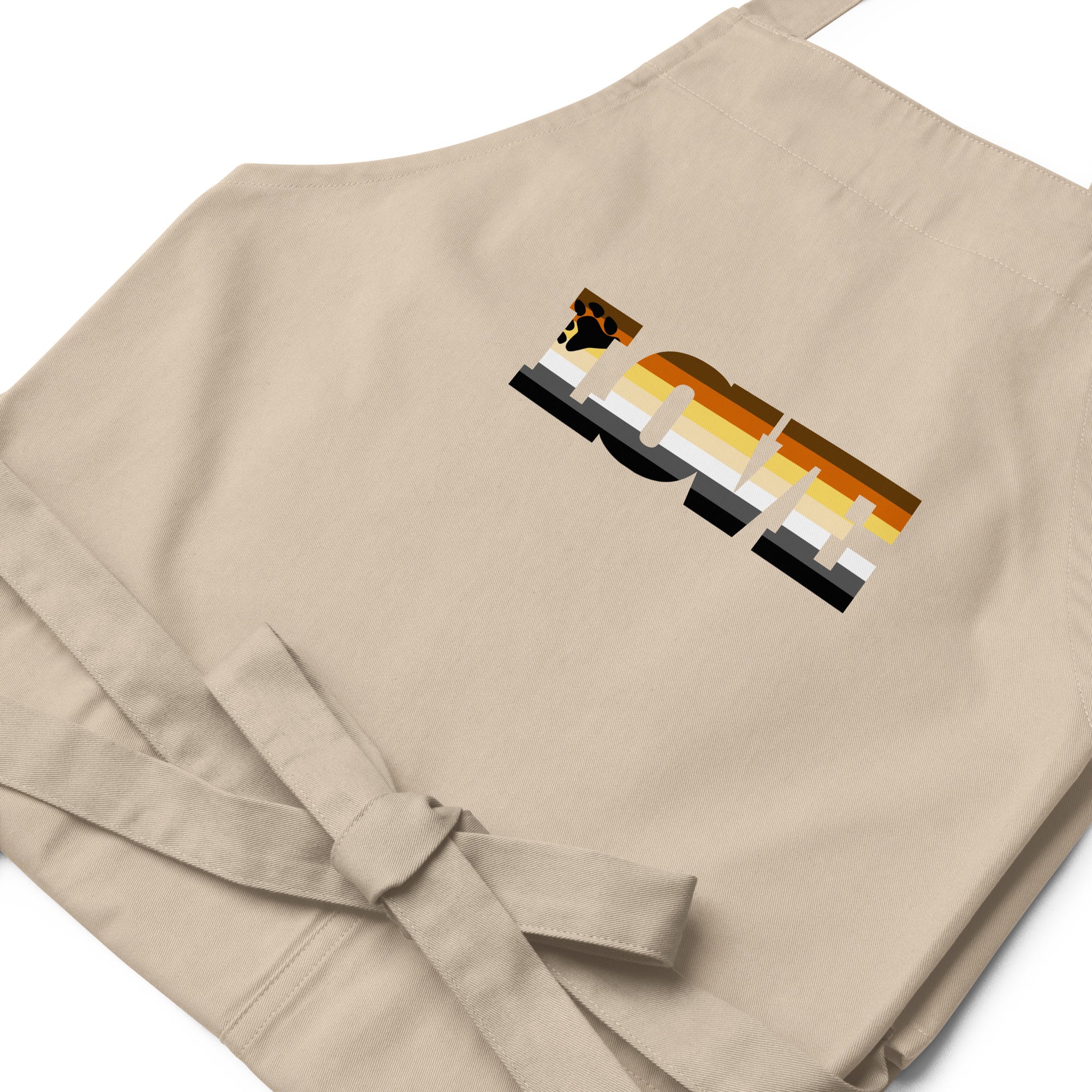 Gay Bear Love Organic Cotton Apron