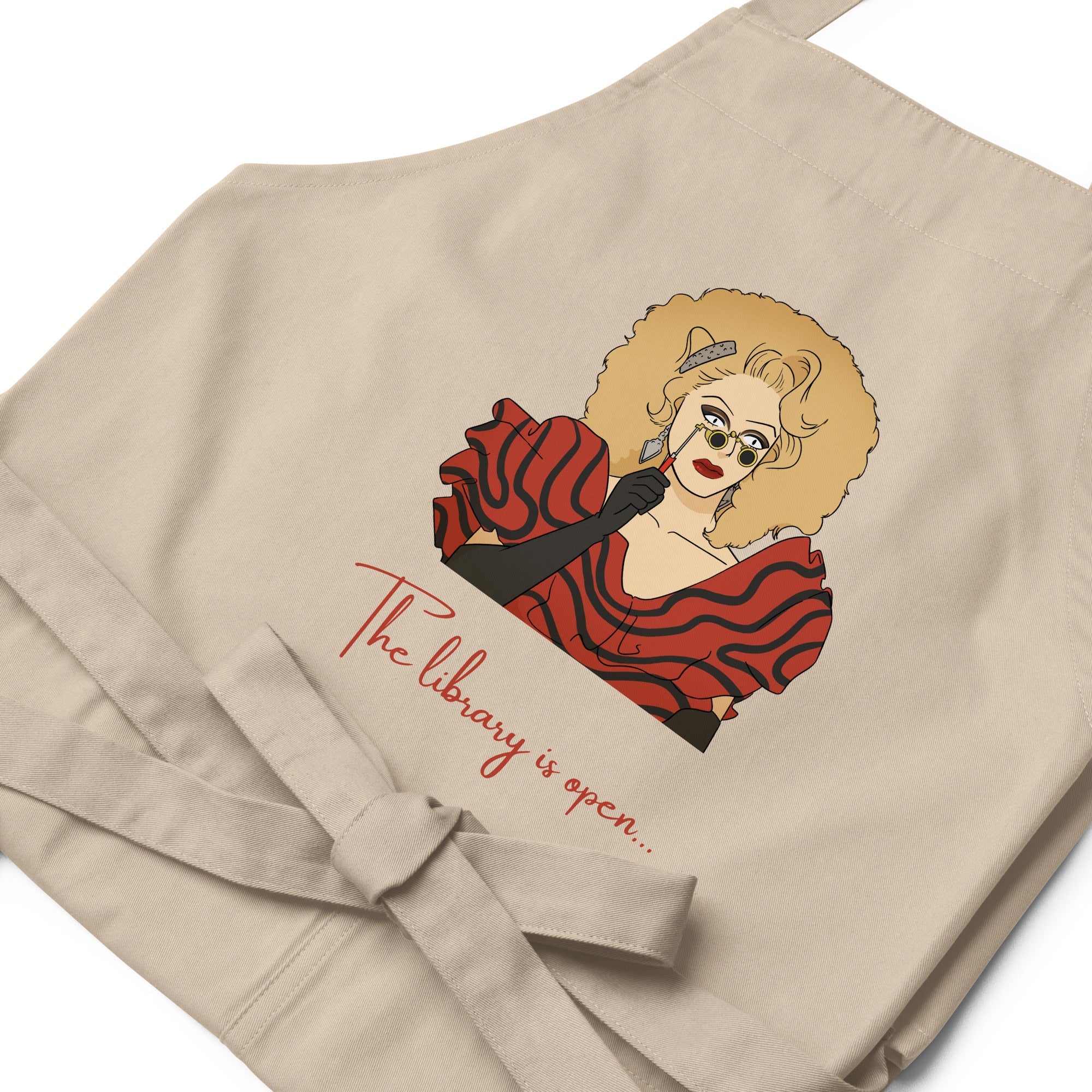 The Library Is Open (Rupaul) Organic Cotton Apron