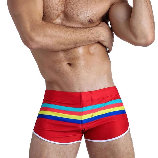 Pride Stripe Swim Trunks - The RainbowBoys