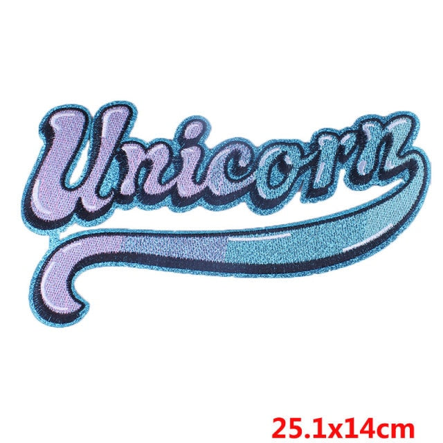 Unicorn Iron On Embroidered Patch