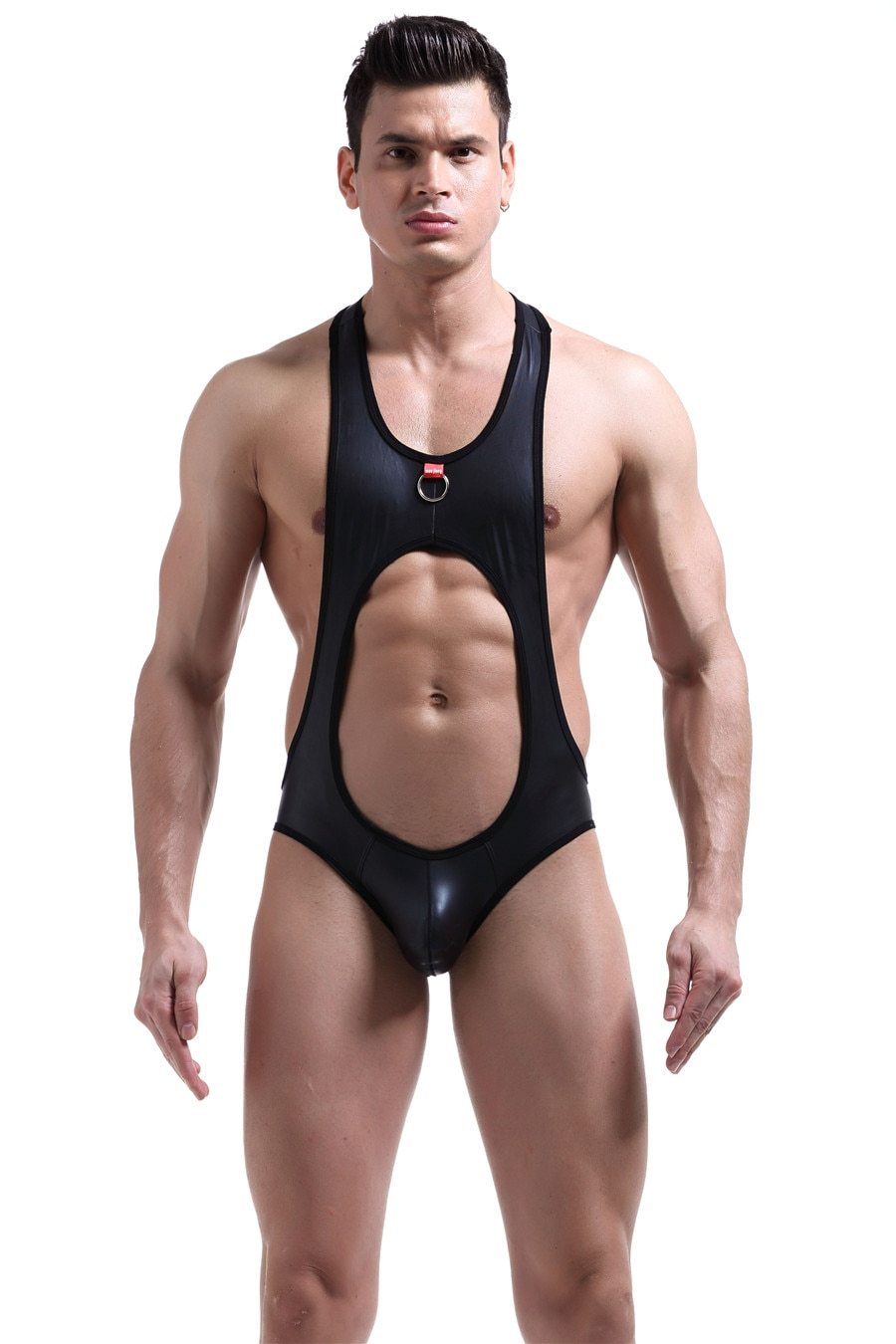 Kinky Leather Jockstrap Bodysuit