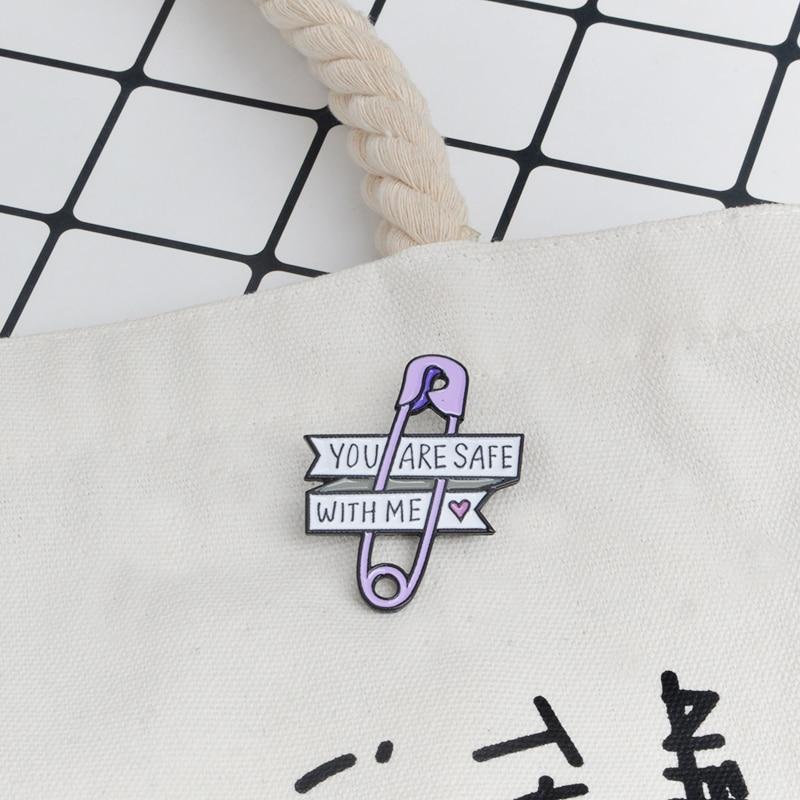 You Are Safe With Me Safety Enamel Pin