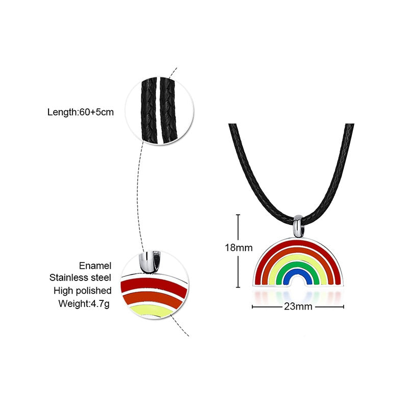 Rainbow Pendant Necklace