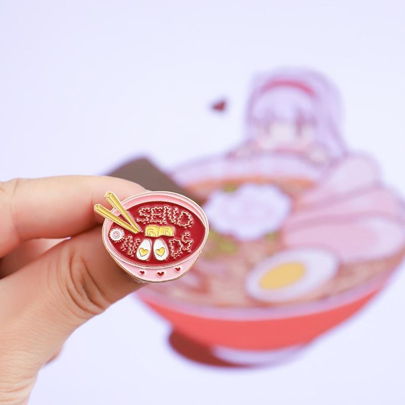 Send Noods Enamel Pin