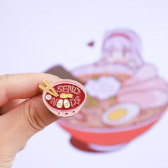 Send Noods Enamel Pin
