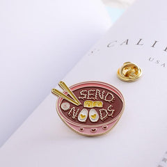 Send Noods Enamel Pin