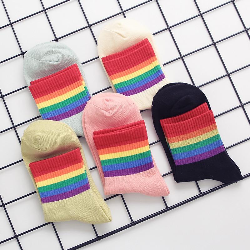 Cute Coloured Rainbow Socks