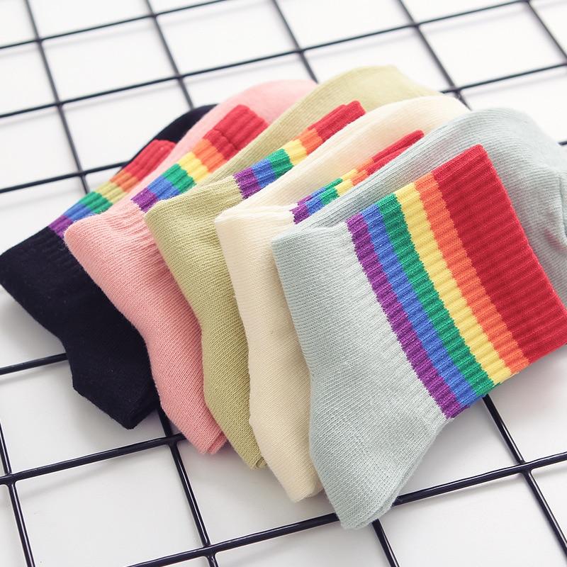 Cute Coloured Rainbow Socks
