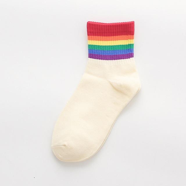 Cute Coloured Rainbow Socks