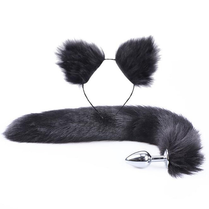 Bunny Tail Butt Plug With Ear Headband