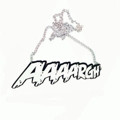 Aaaargh Acrylic Statement Chain Necklace