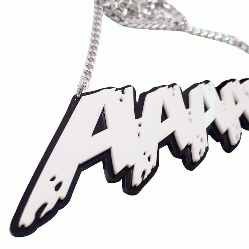Aaaargh Acrylic Statement Chain Necklace