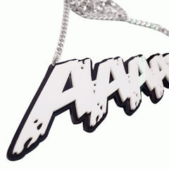 Aaaargh Acrylic Statement Chain Necklace