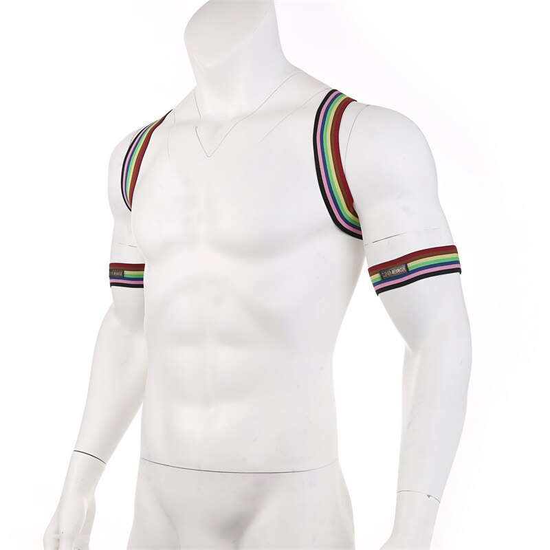 Rainbow Pride Elastic Harness