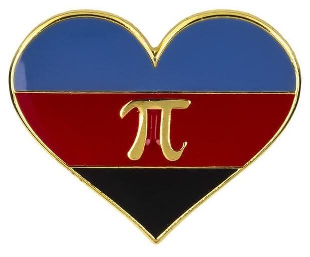Polyamorous Pride Heart Enamel Pin