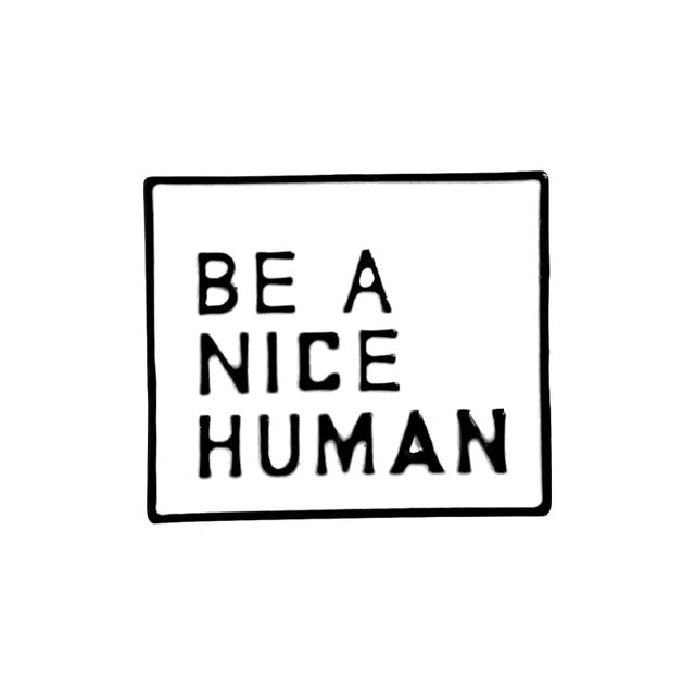 Be A Nice Human Enamel Pin