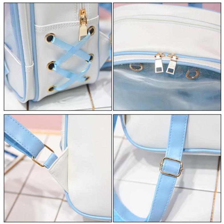 Transparent Pin Display Kawaii Backpack