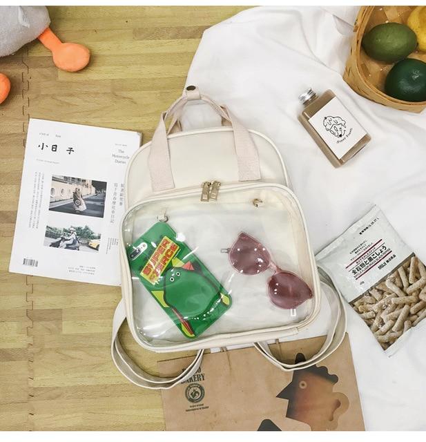 Transparent Pin Display Medium Backpack
