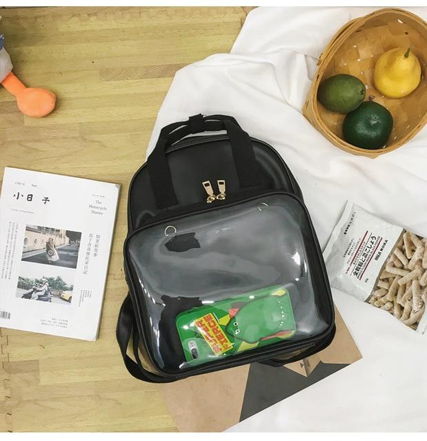 Transparent Pin Display Medium Backpack