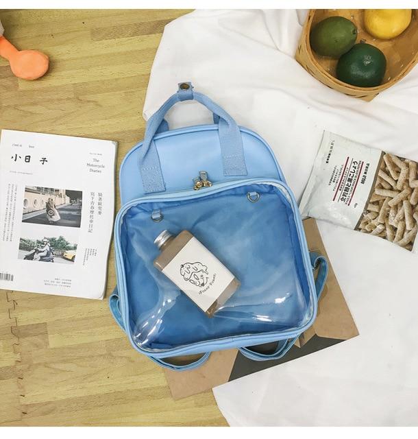 Transparent Pin Display Medium Backpack